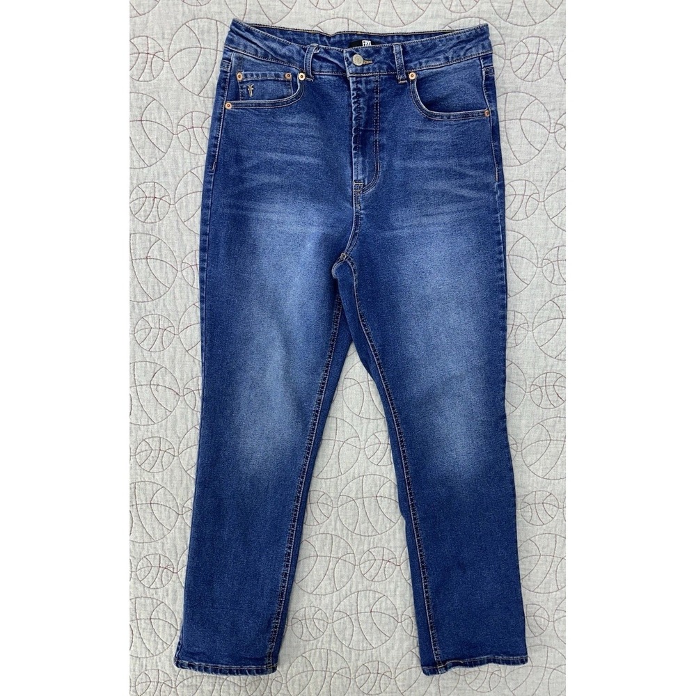 FRYE Women's Stretch High Rise‎ Slim Leg Regular Fit Blue Denim Jeans Size 8/29